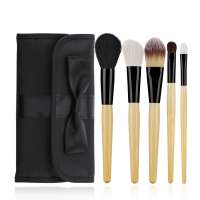 Degradable Handle High Quality Eco Friendly Custom Makeup Brush Set Bamboo Make Up Brushes With Case